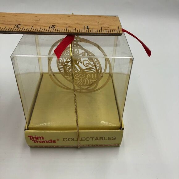 Vintage Trim Trends Gold Tone Christmas Tree Ornament Swan Bird Dove - Picture 7 of 10